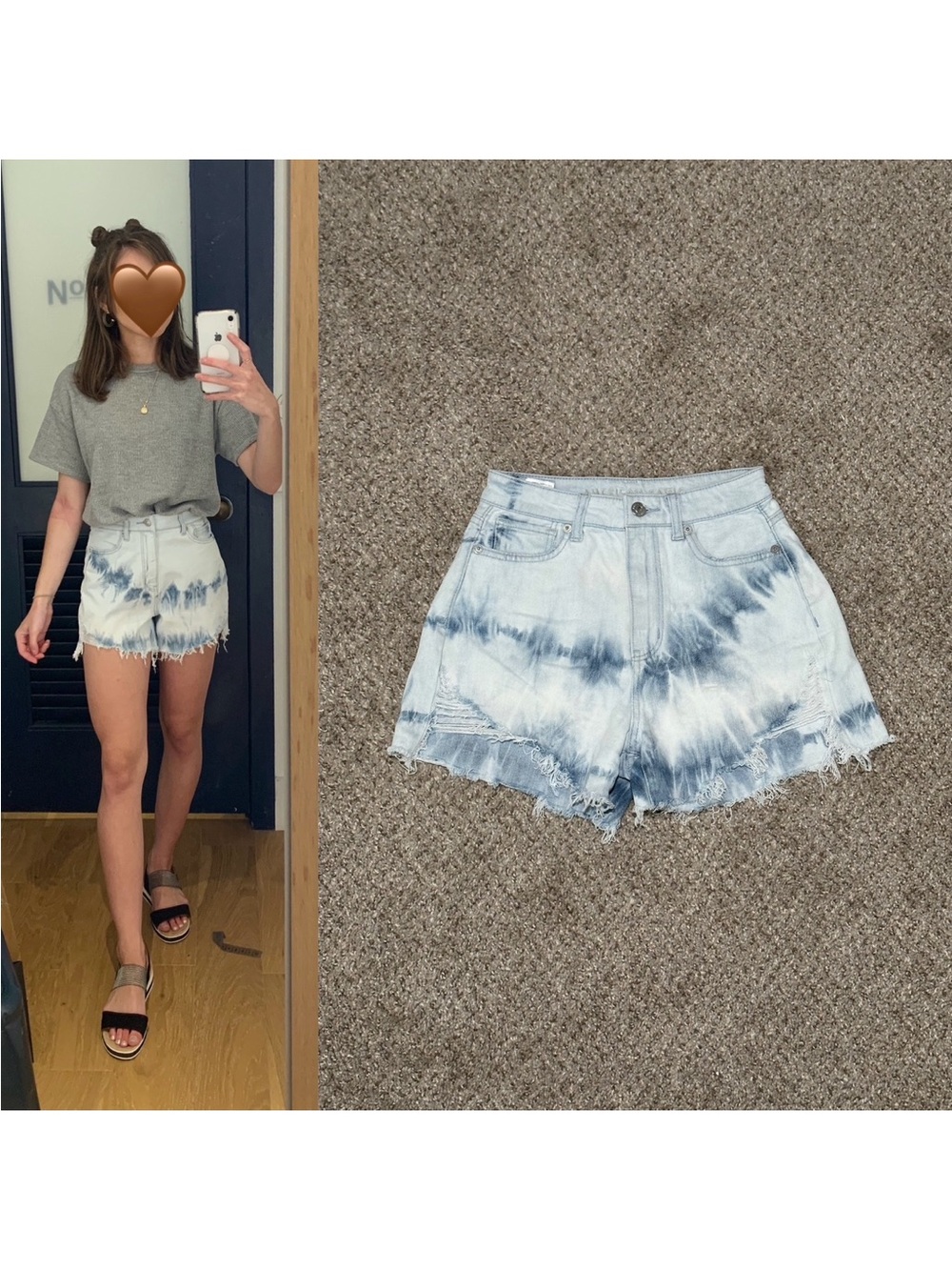 🐚 (NWOT) AEO • Acid-Wash Shorts